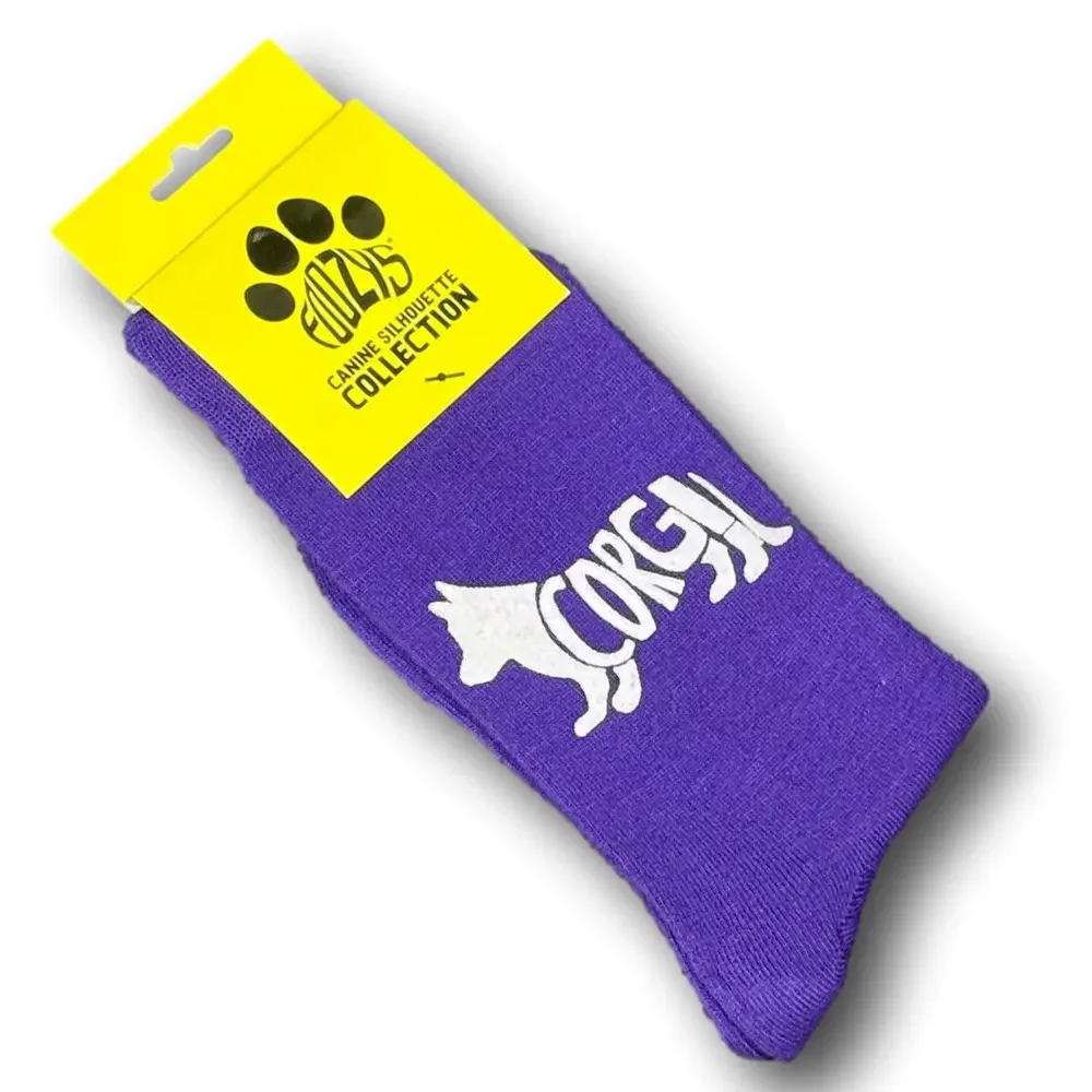 3/$18 Corgi Dogs Funny Novelty Crew Socks - NWT